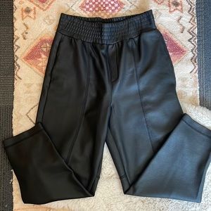 Zara Faux leather jogger pant
